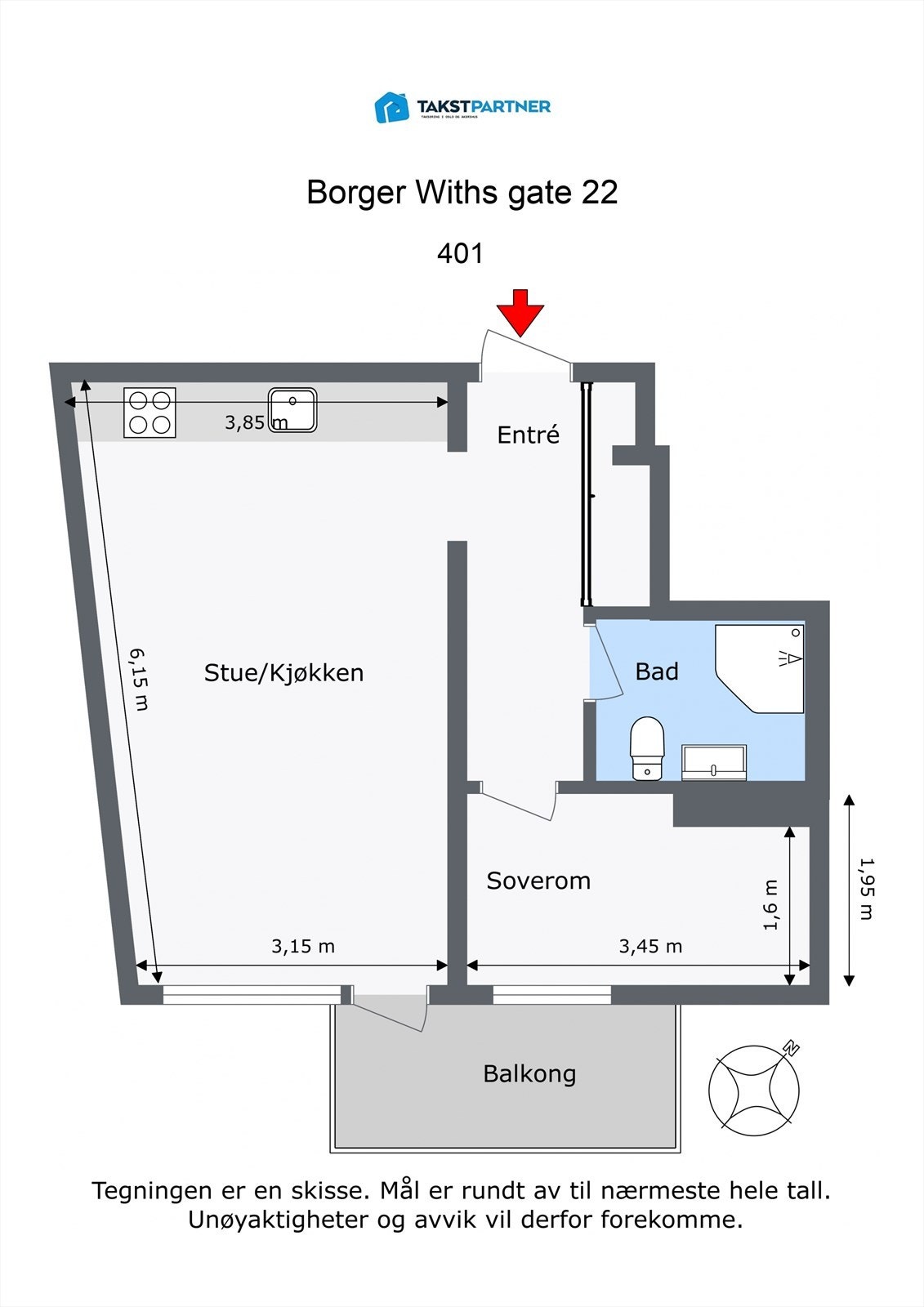 Plantegning (avvik kan forekomme). Galleribilde