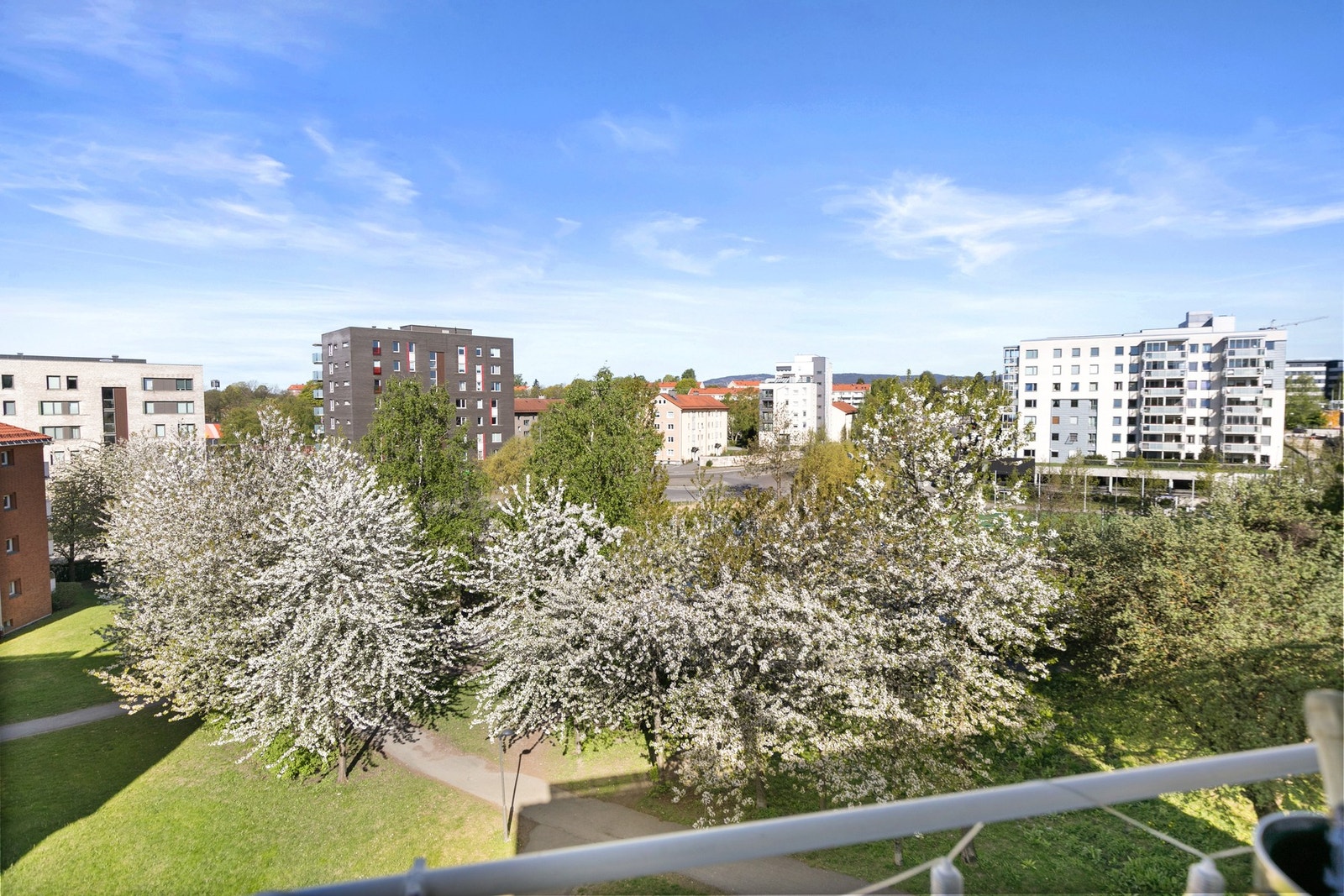 Utsikten fra balkongen Galleribilde