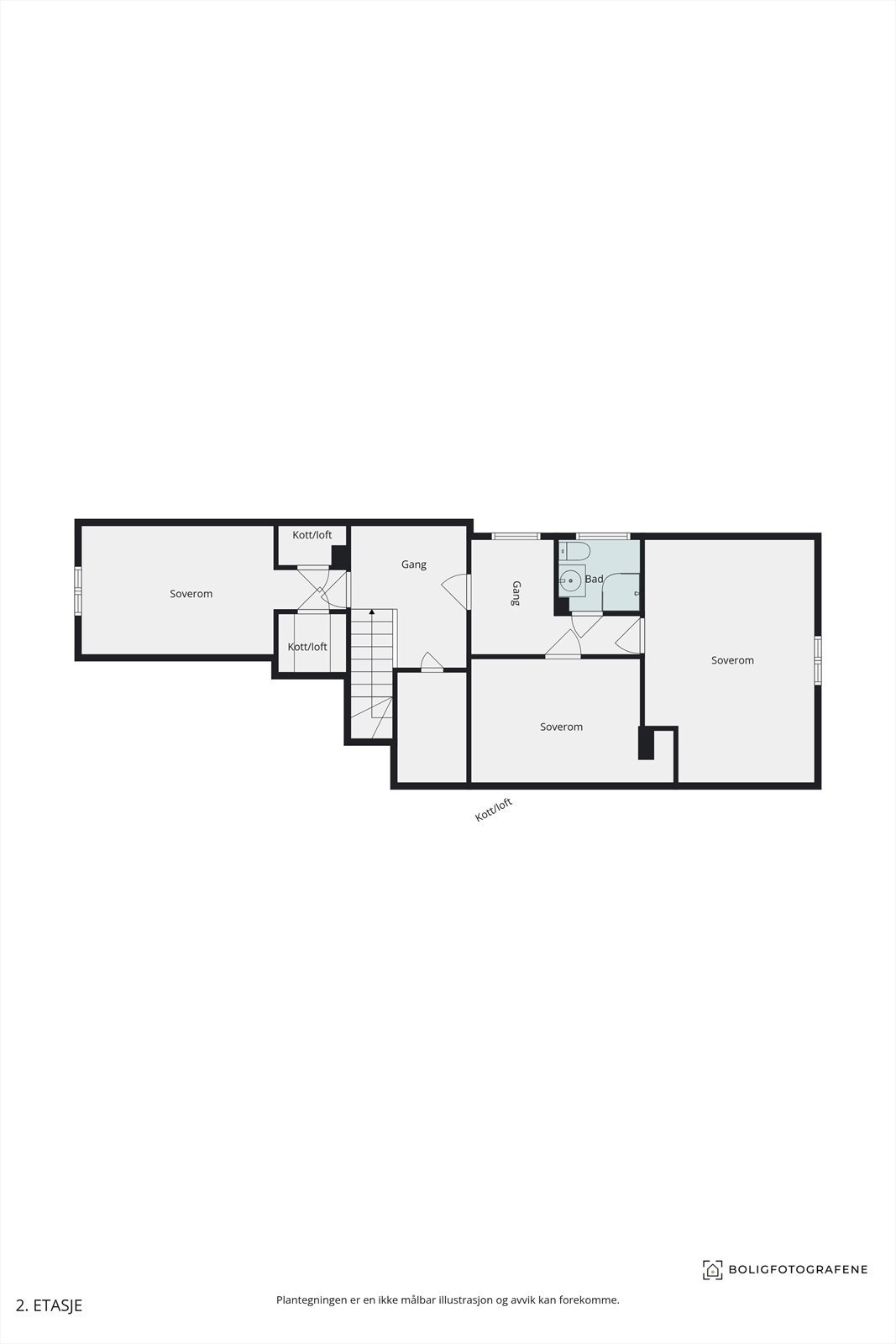 Plantegning 2. etasje Galleribilde