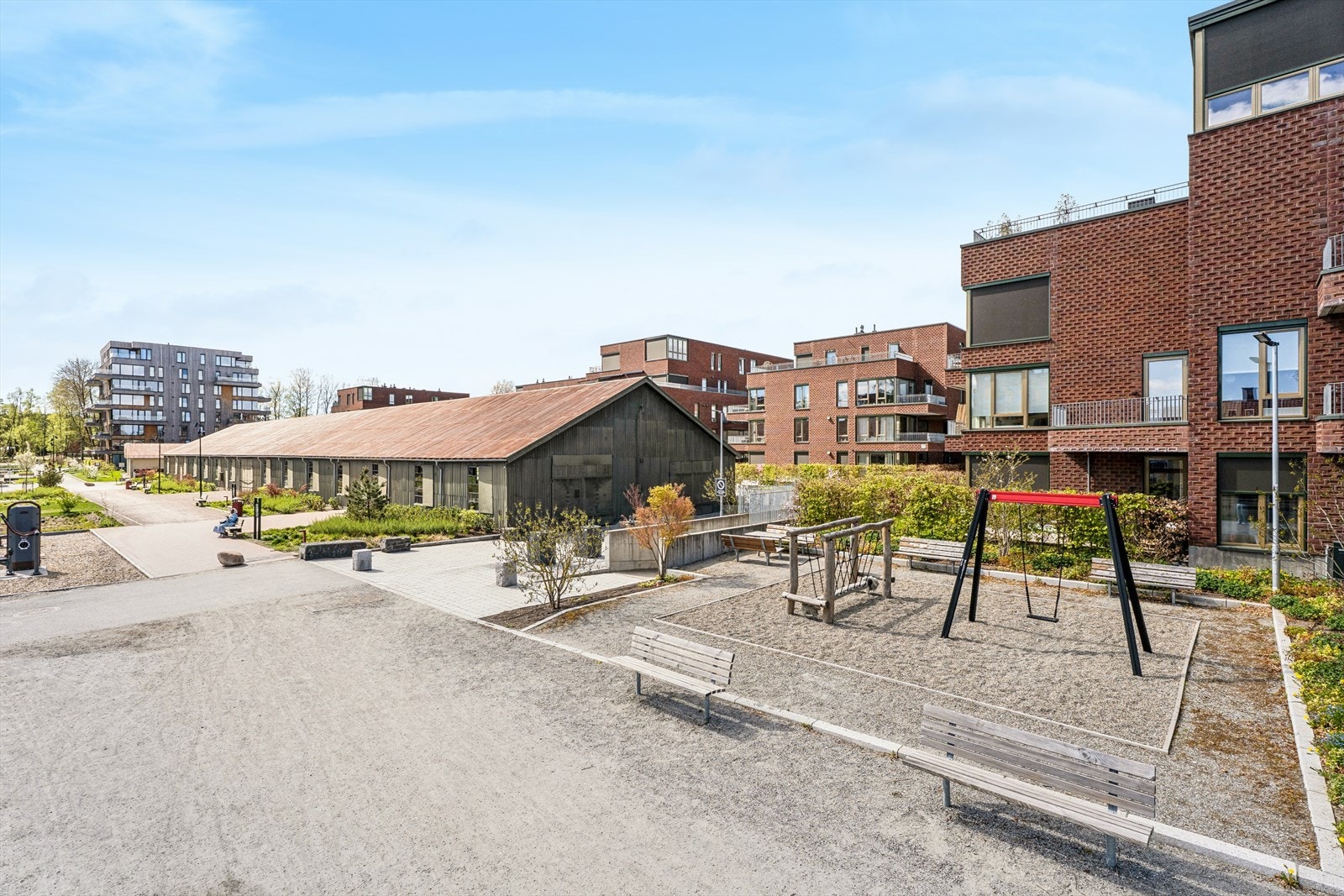 Det er meget fine opparbeidede uteområder Galleribilde