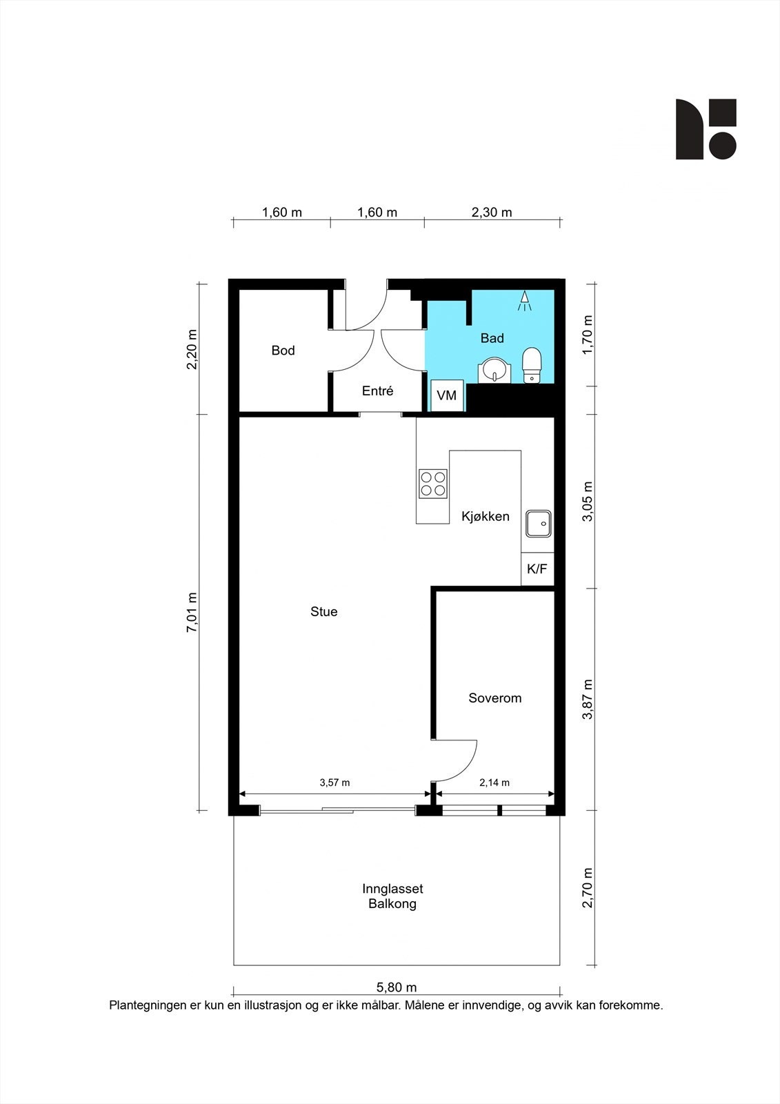 Plantegning 1.etg. Galleribilde