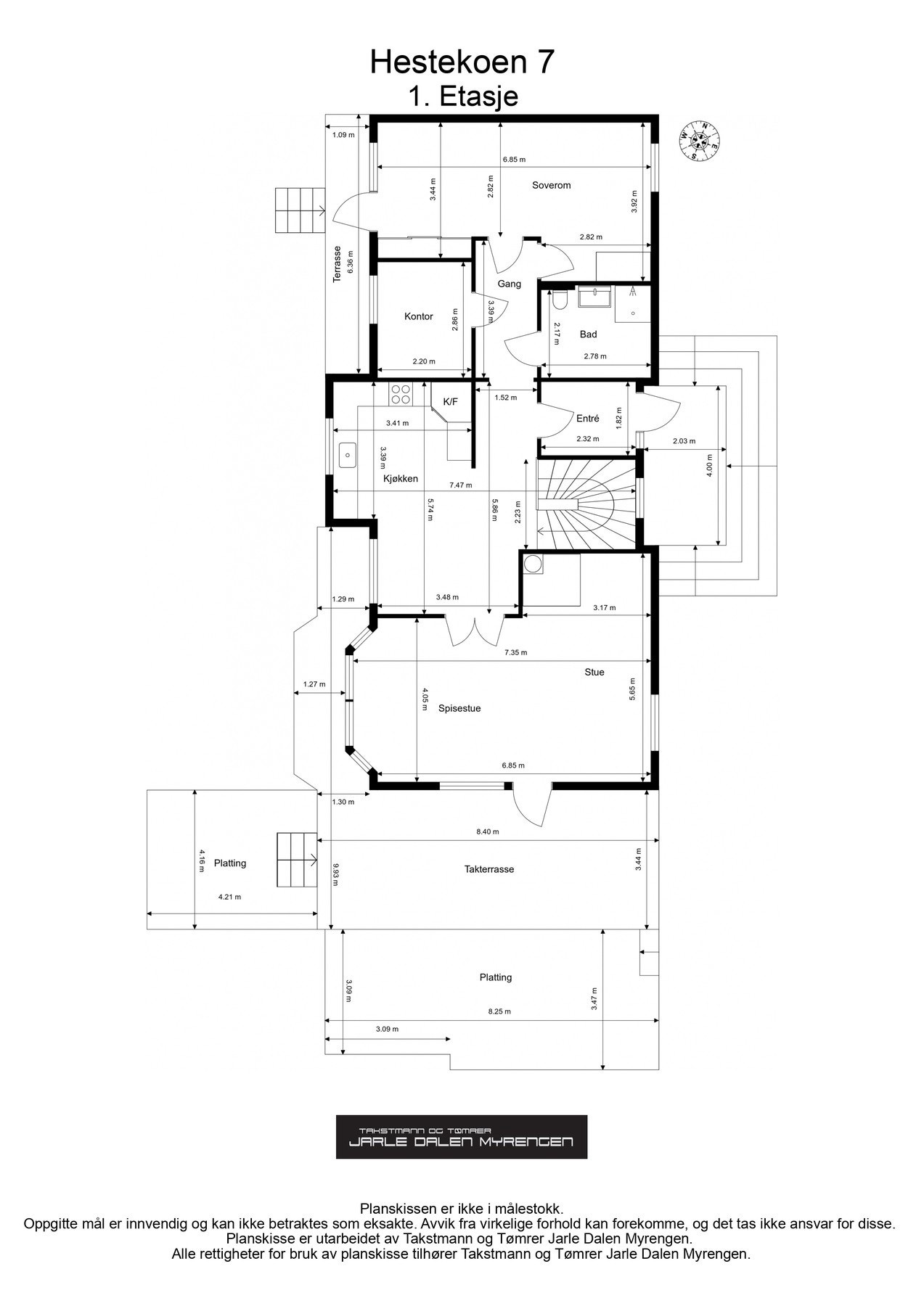 Plantegning hovedetasje Galleribilde