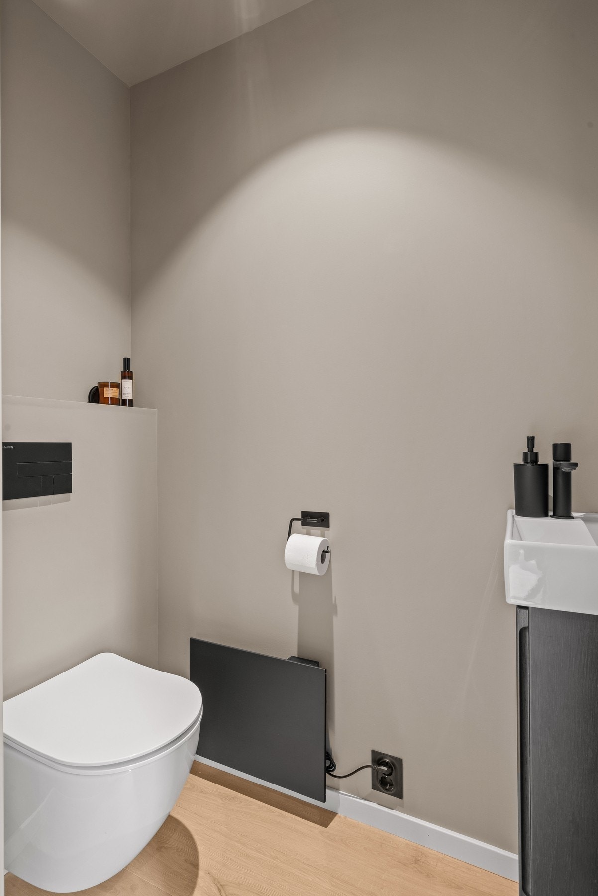 WC er på 1,5m². Galleribilde