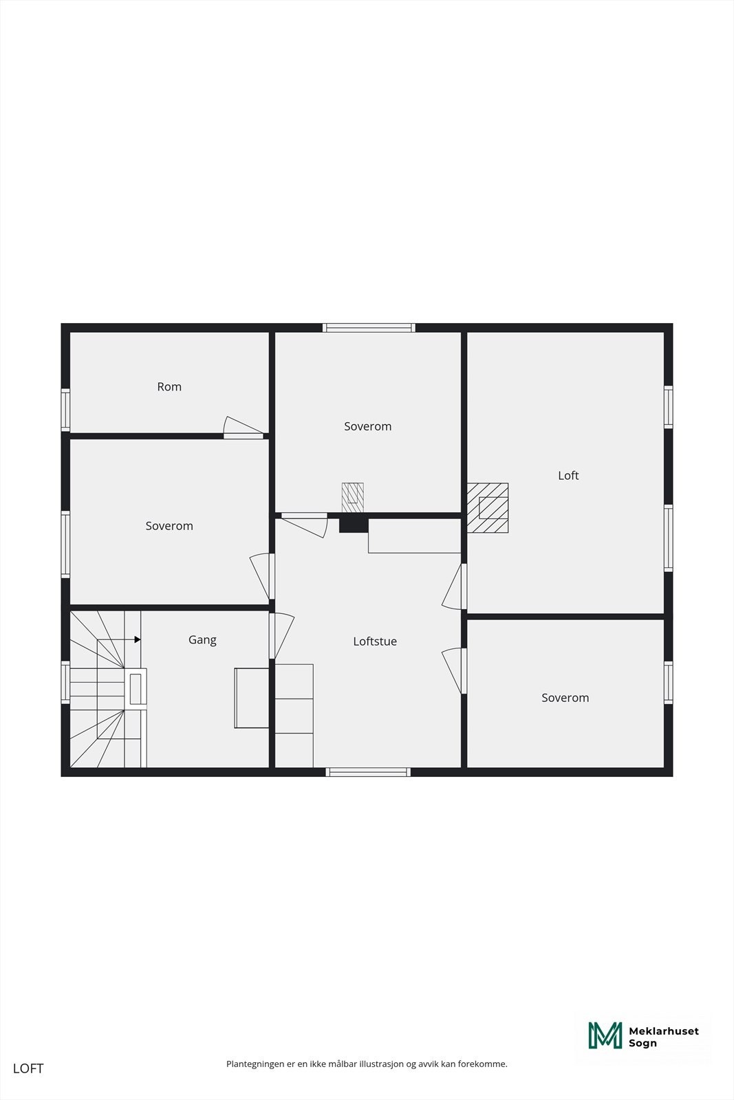 Planteikning 2D Våningshus 2.etg. Galleribilde