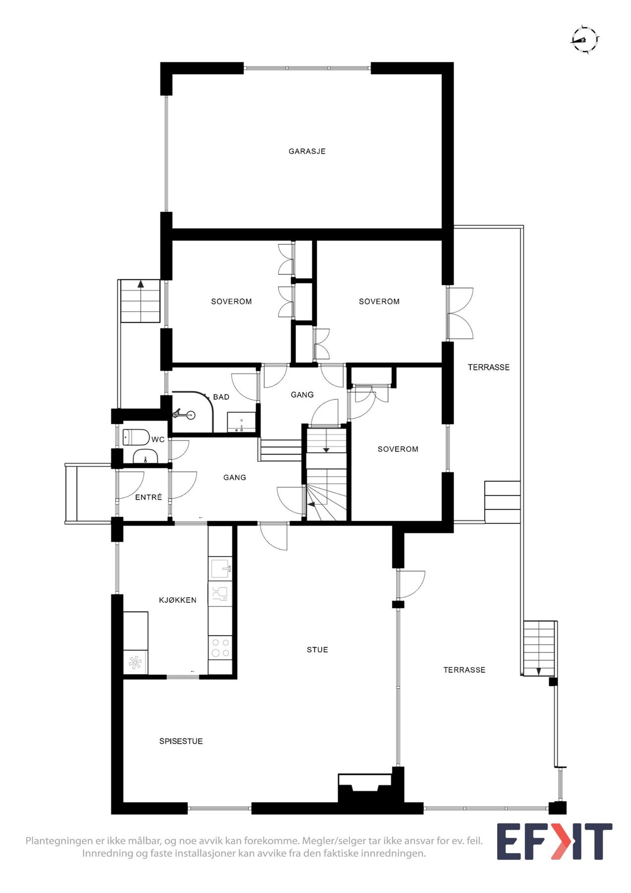 Planskisse hovedetasje Galleribilde