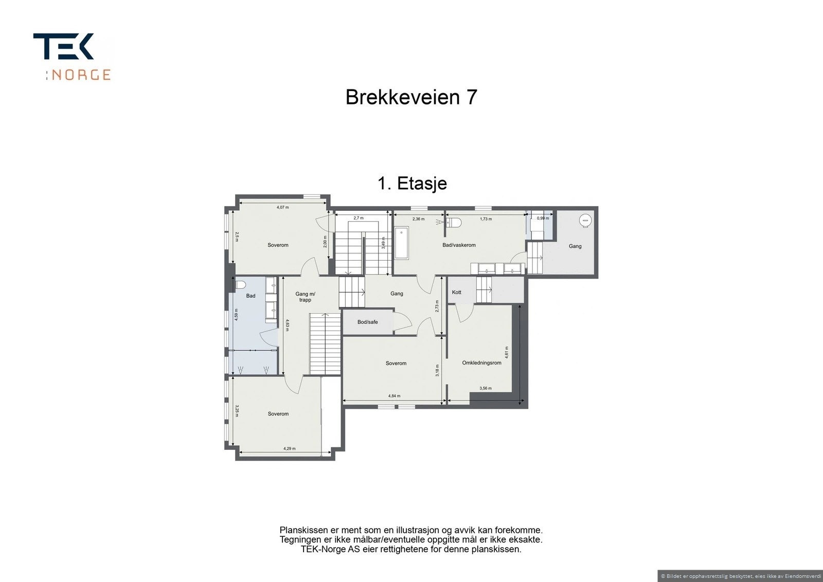 Plantegning 1 etasje. Galleribilde