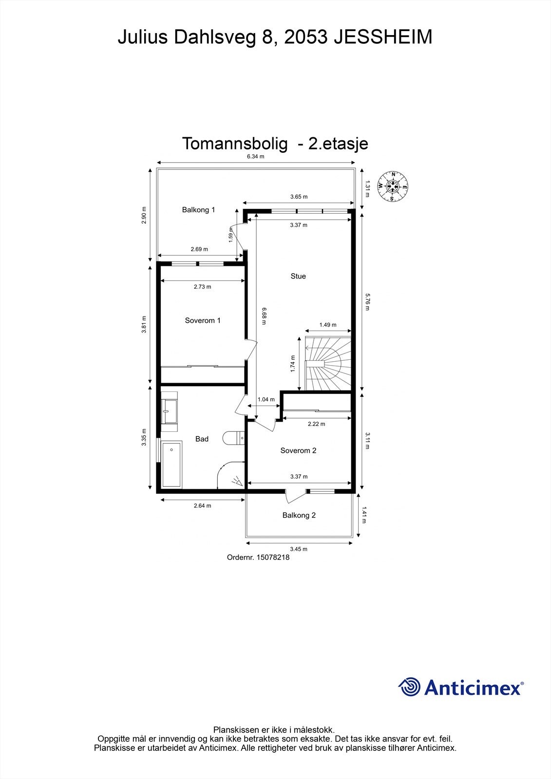 Plantegning 2.etasje Galleribilde