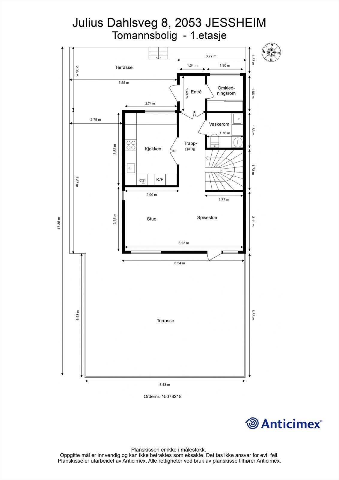 Plantegning 1.etasje Galleribilde