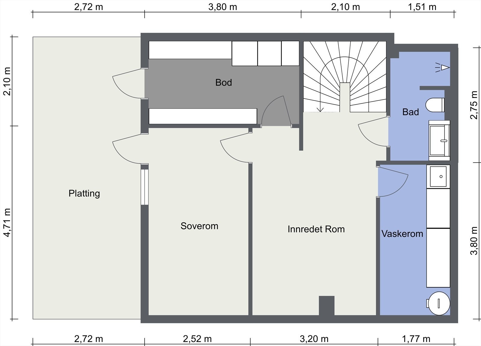 Underetasjen - plantegning. Galleribilde