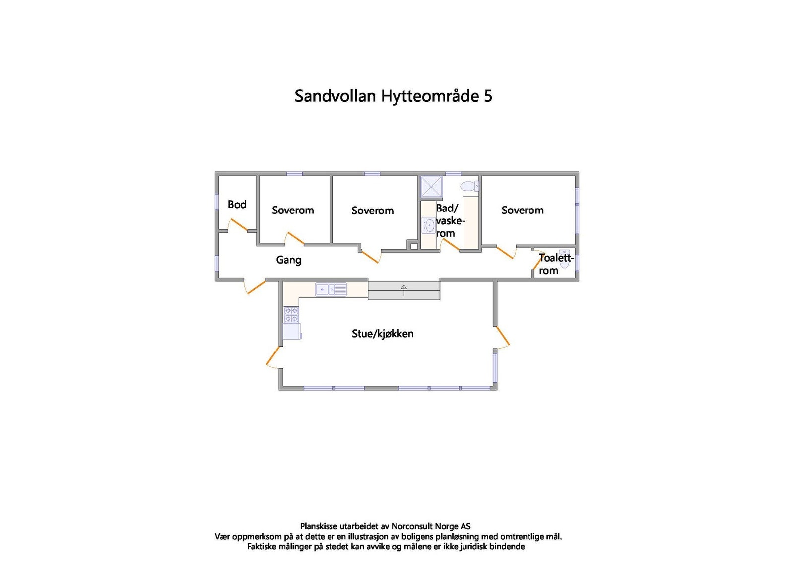 Hyttens planskisse Galleribilde