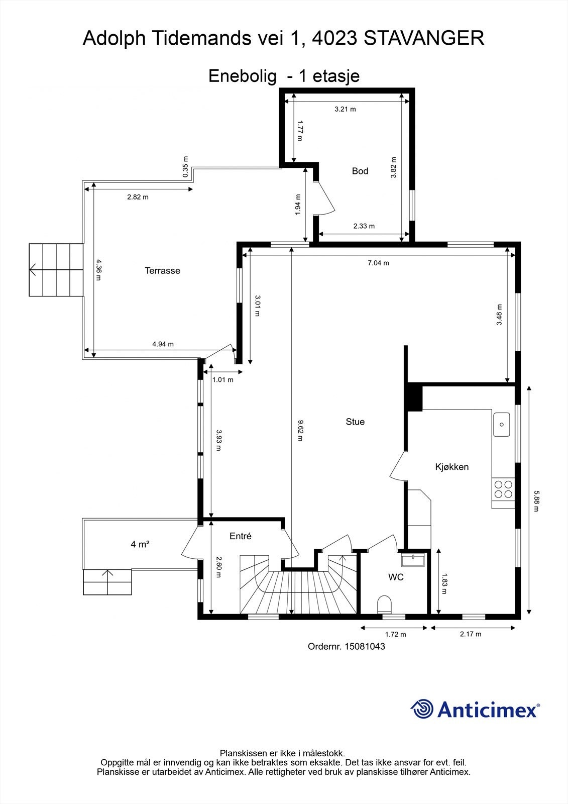 Plantegning 1 etg. Galleribilde