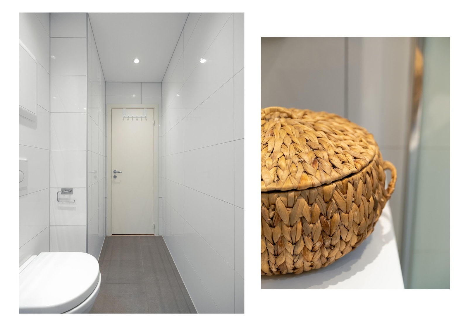 Ellers er det vegghengt toalett, varme i gulvet og downlights i himling. Galleribilde