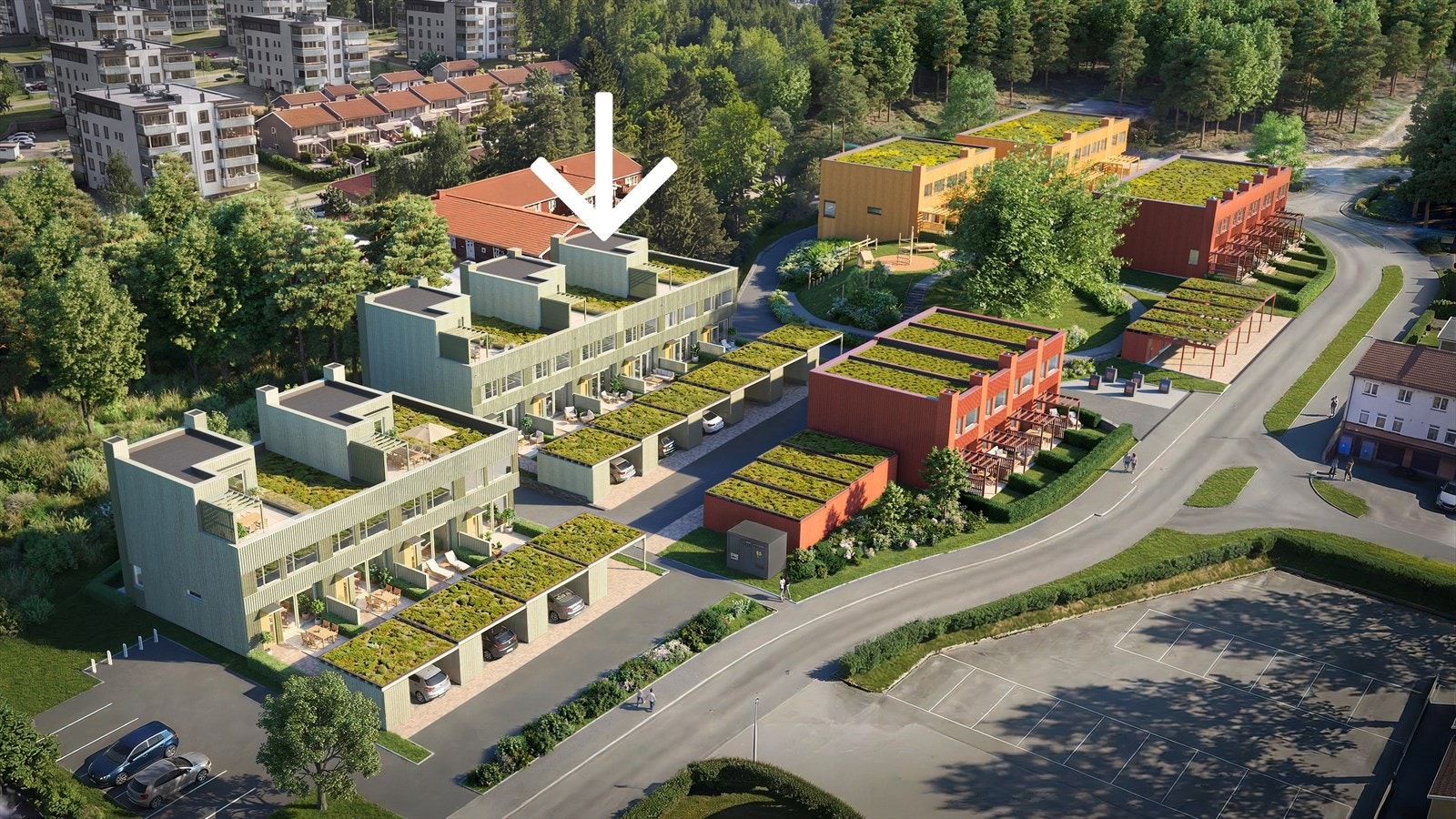 Dronemontasje av Via Vestby Galleribilde