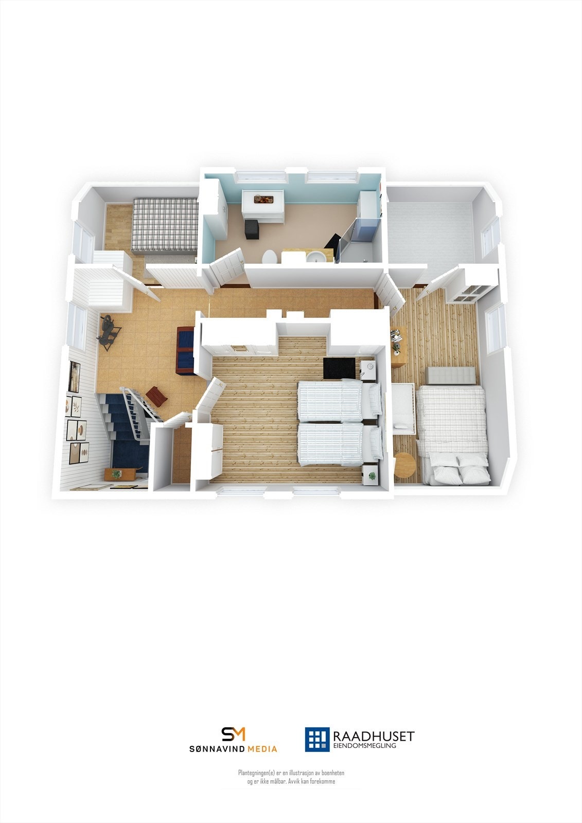 3D Plantegning | 2. Etasje Galleribilde