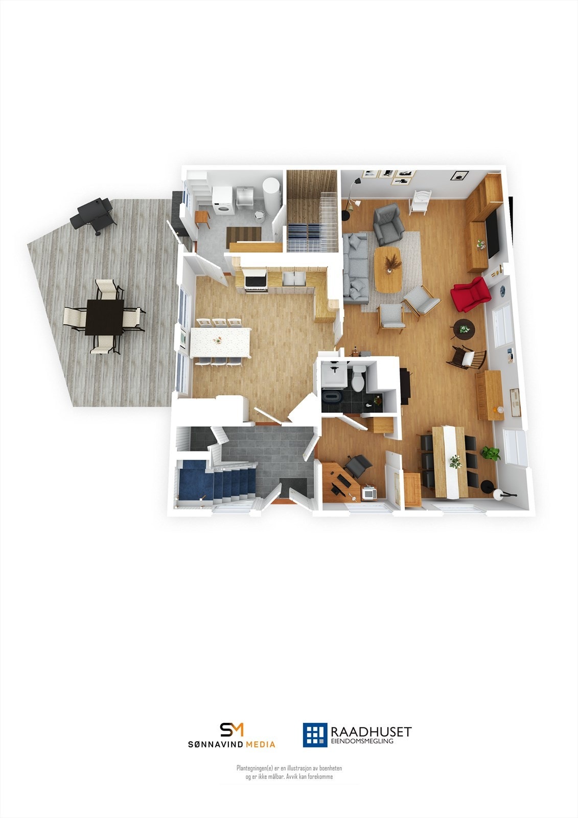 3D Plantegning | 1. Etasje Galleribilde
