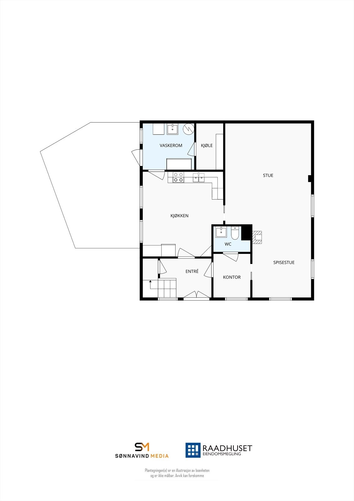 2D Plantegning | 1. Etasje Galleribilde