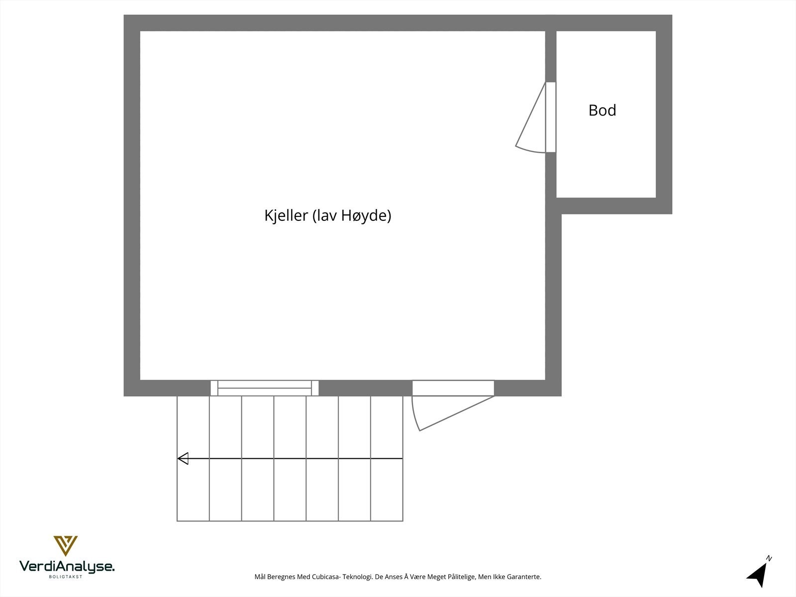 Planløsning over kjeller Galleribilde