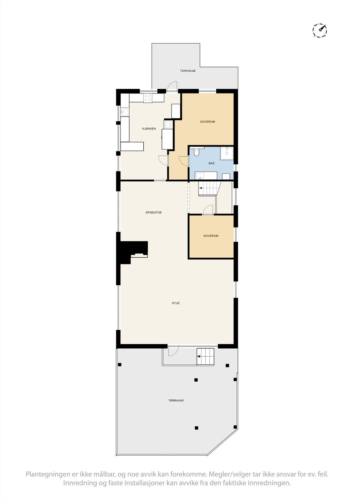 Plantegning av boligens 1. etasje. Galleribilde