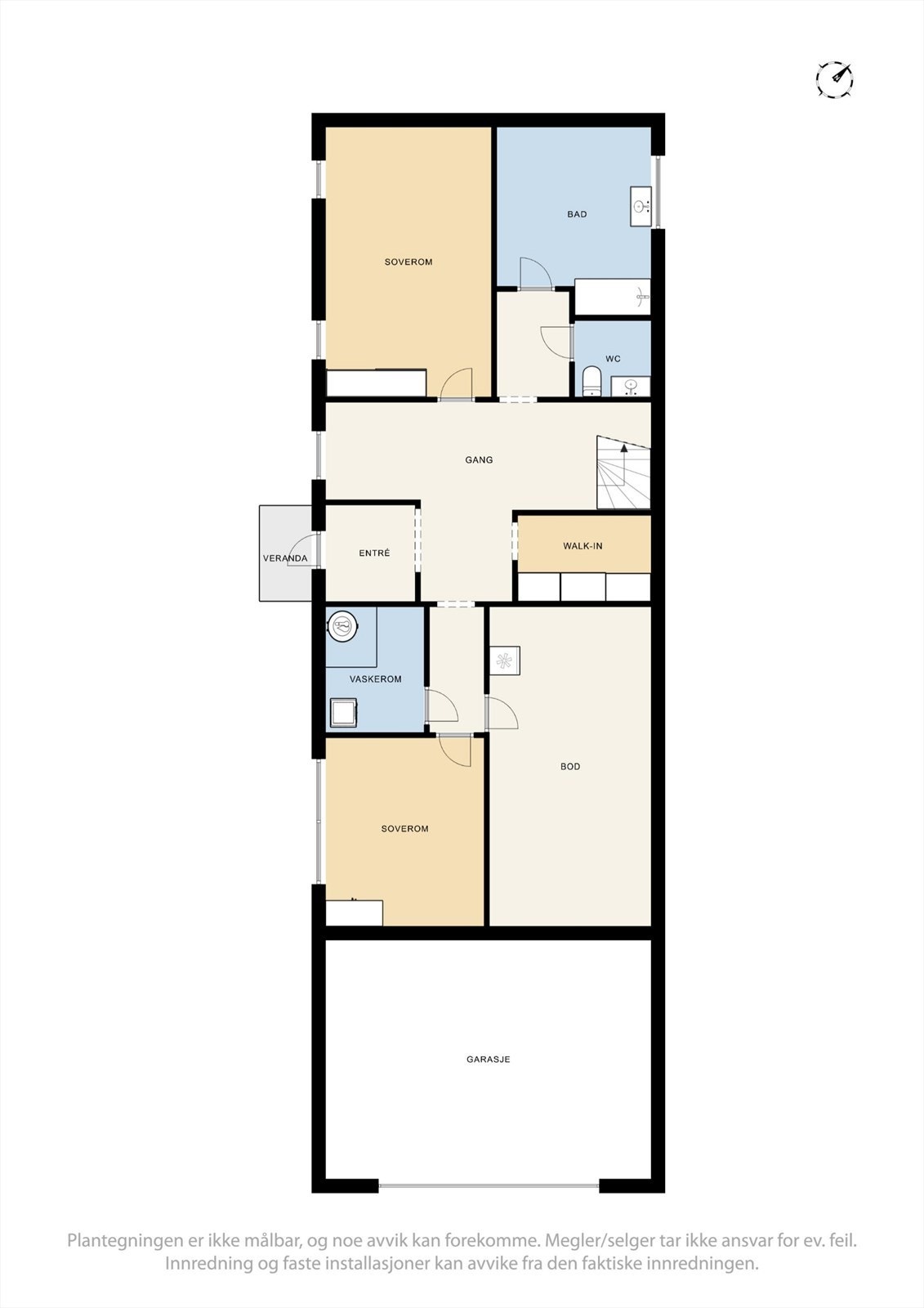 Plantegning av boligens 1. etasje. Galleribilde