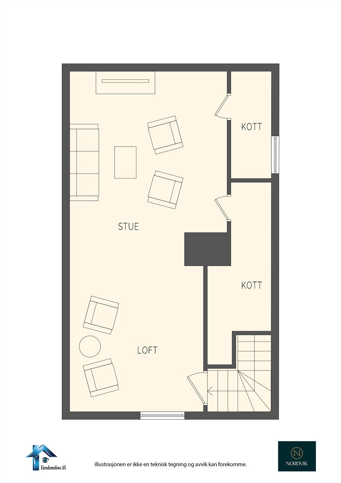 Planskisse Loft Galleribilde