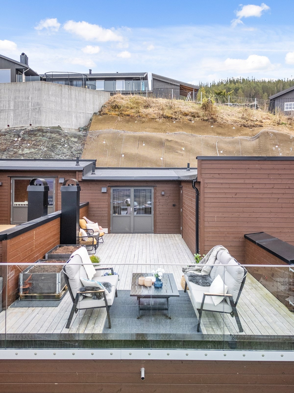 Takterrassen er perfekt for lange, stemningsfulle sommerkvelder. Galleribilde
