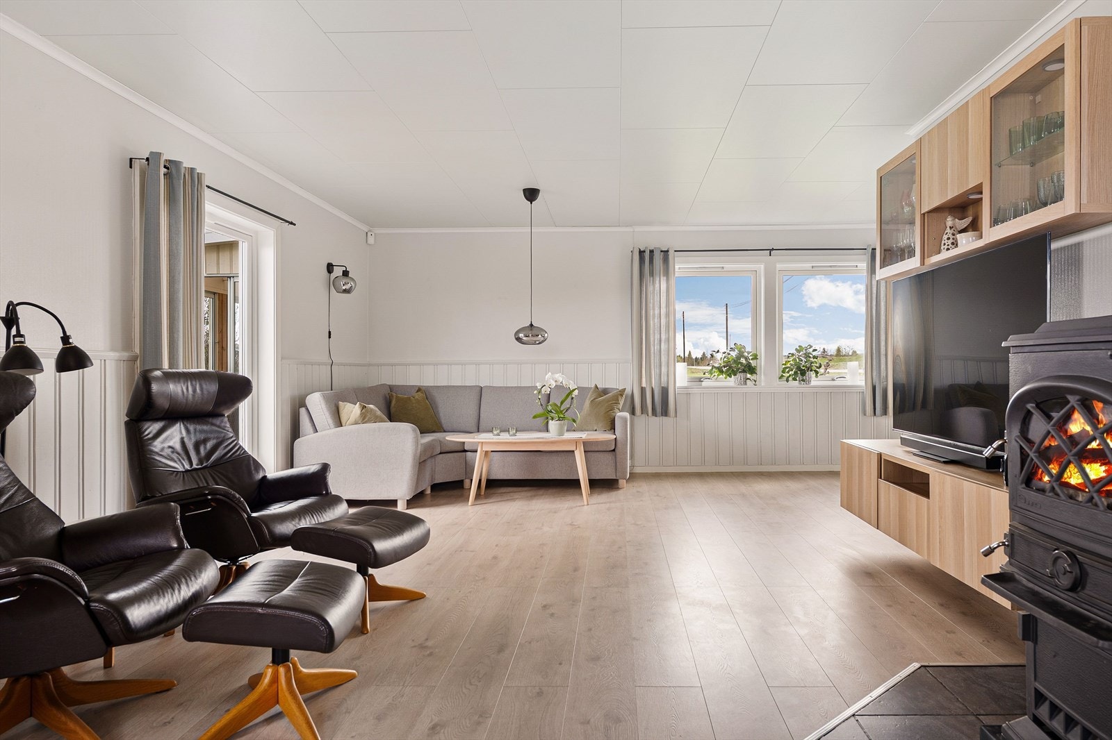Stuen har en romslig og god størrelse. Galleribilde