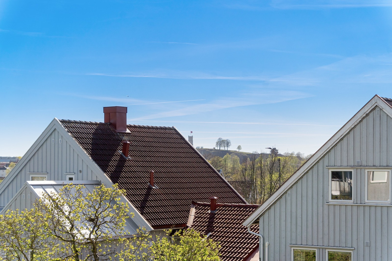 Ser man ekstra nøye etter kan man skimte Slottsfjellet Galleribilde