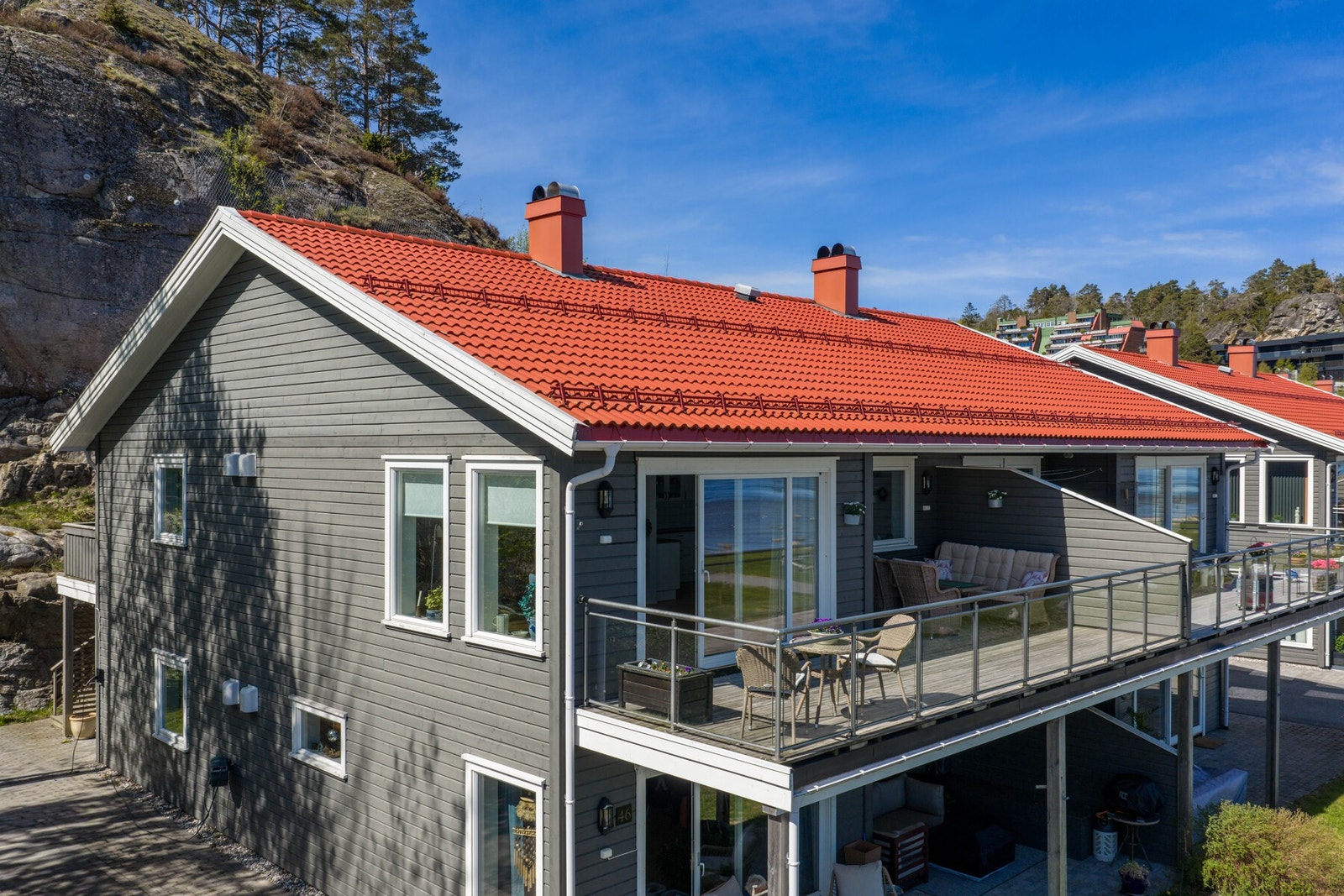 Dronebilde av området Galleribilde