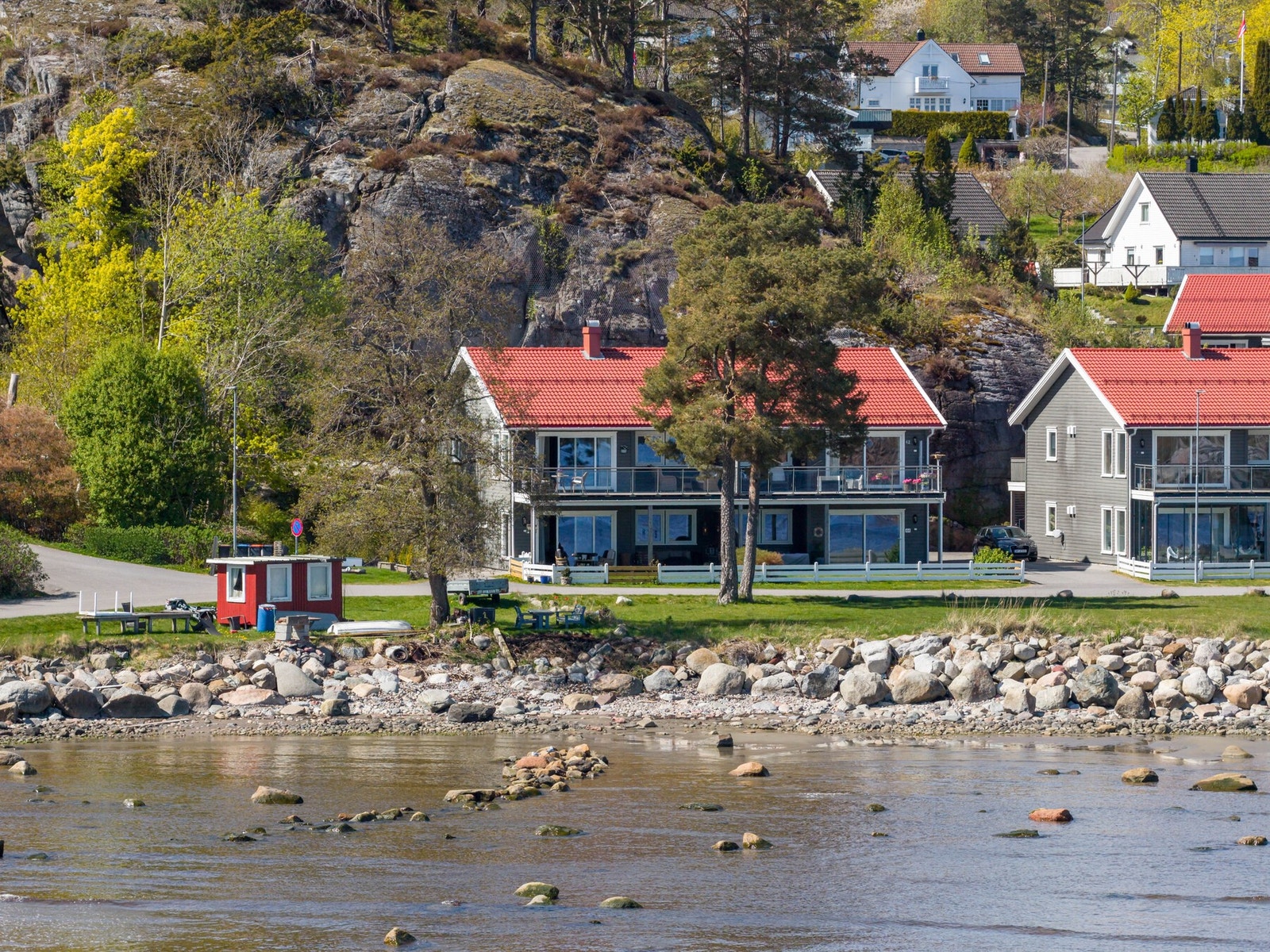 Dronebilde av området Galleribilde