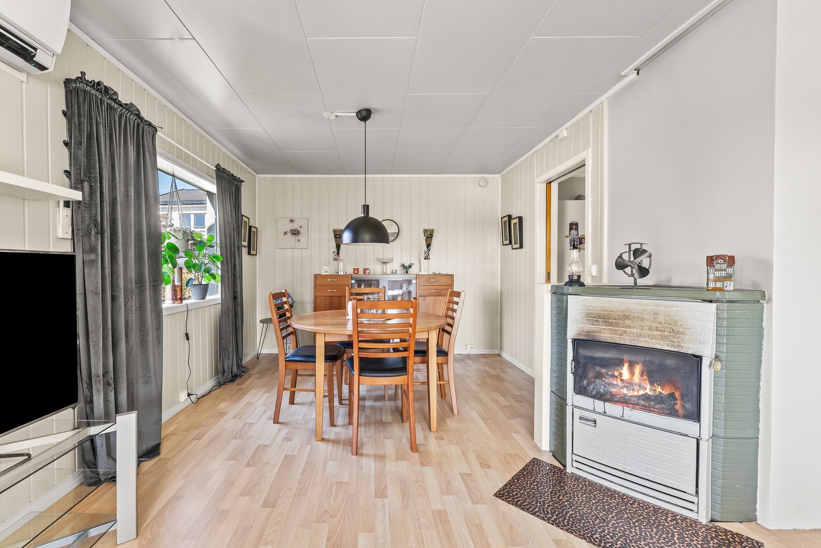Peis som skaper en lun og hyggelig stemning. Galleribilde