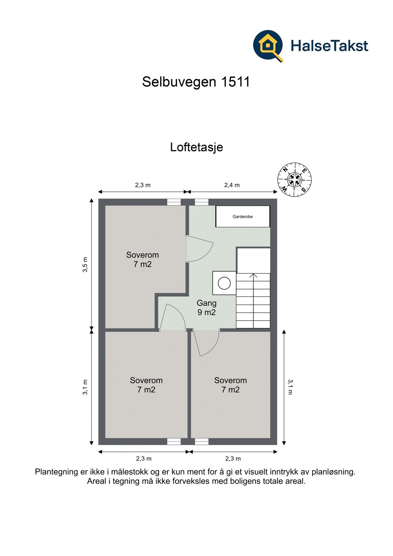 Planskisse loft. Galleribilde