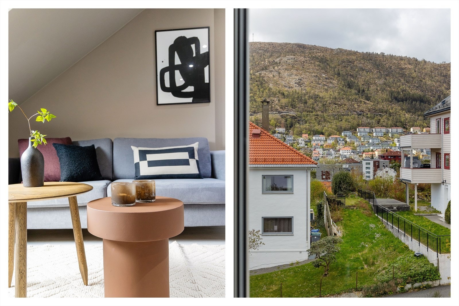 Leiligheten ligger på Minde - ideelt område for sentral, men likevel utenfor bykjernen. Galleribilde