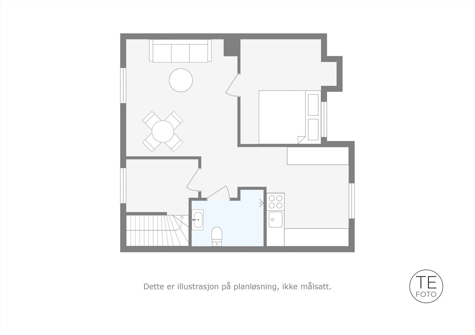 Plantegning loft Galleribilde
