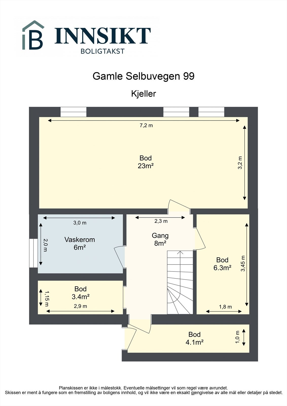Planskisse kjeller Galleribilde