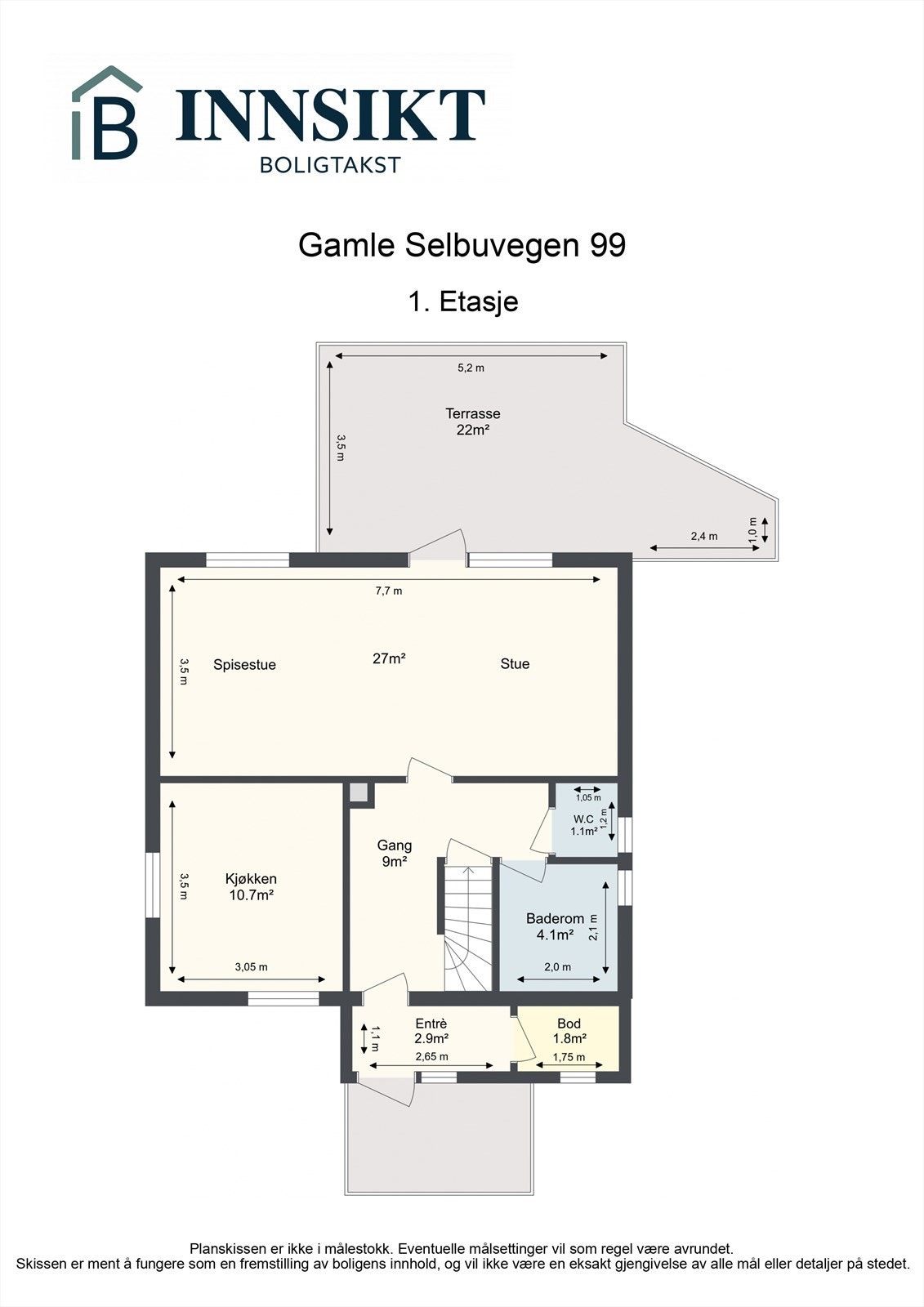 Planskisse 1. etasje Galleribilde