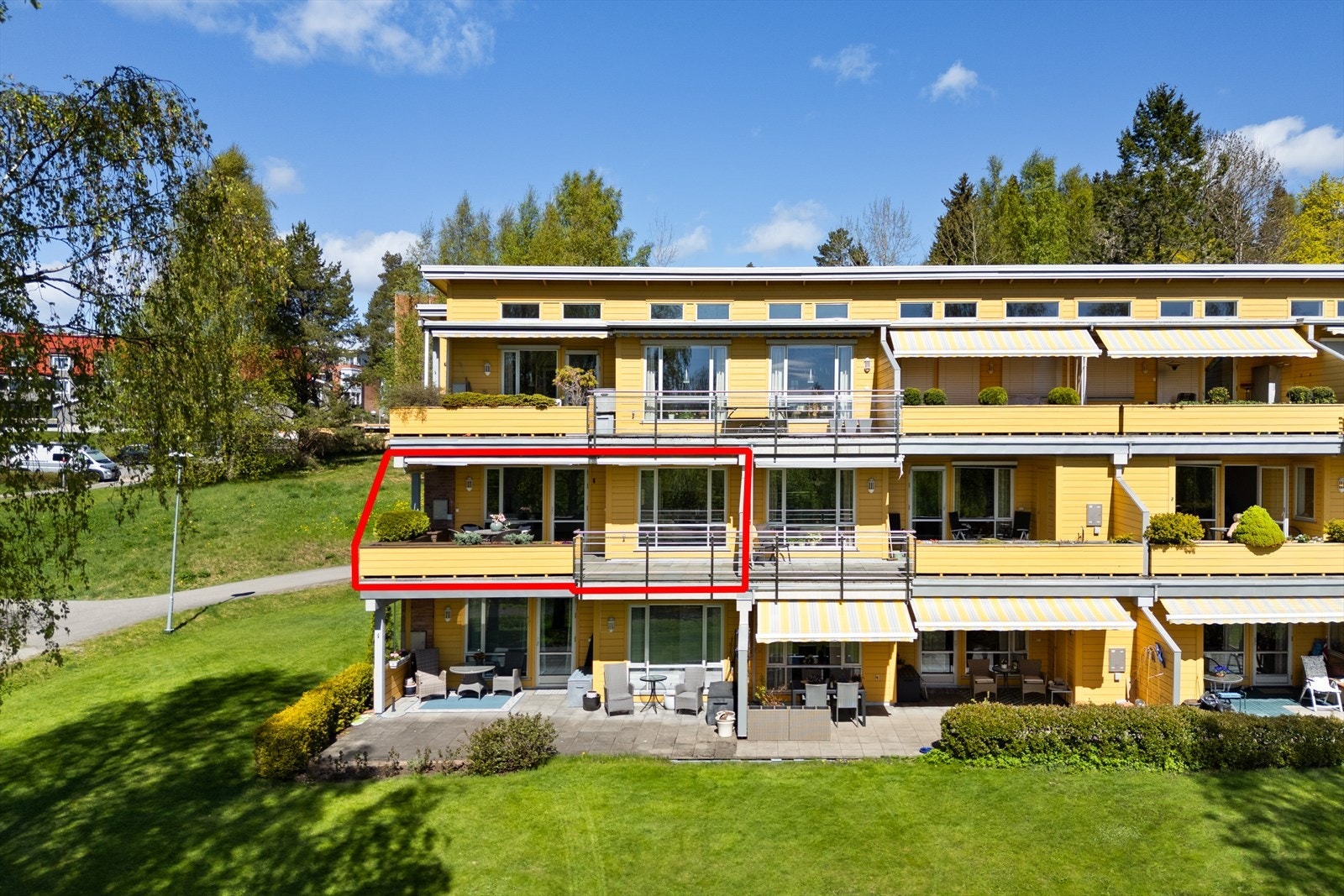 Leiligheten har en attraktiv og skjermet internbeliggenhet i bygget. Galleribilde