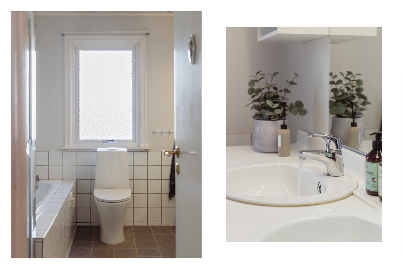 Bad i hovedetasjen. Kjekt når badet ligger i tilknytning til soverommene. Galleribilde
