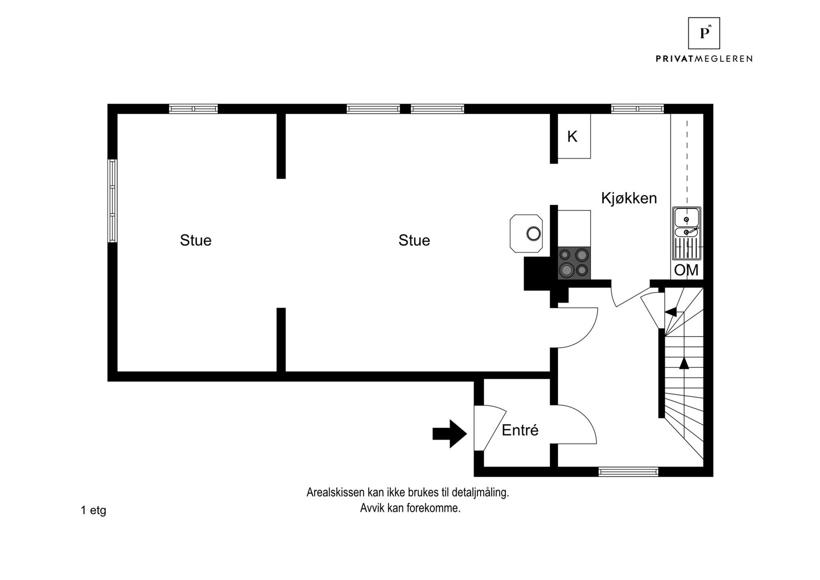 Plantegning 1. etasje Galleribilde