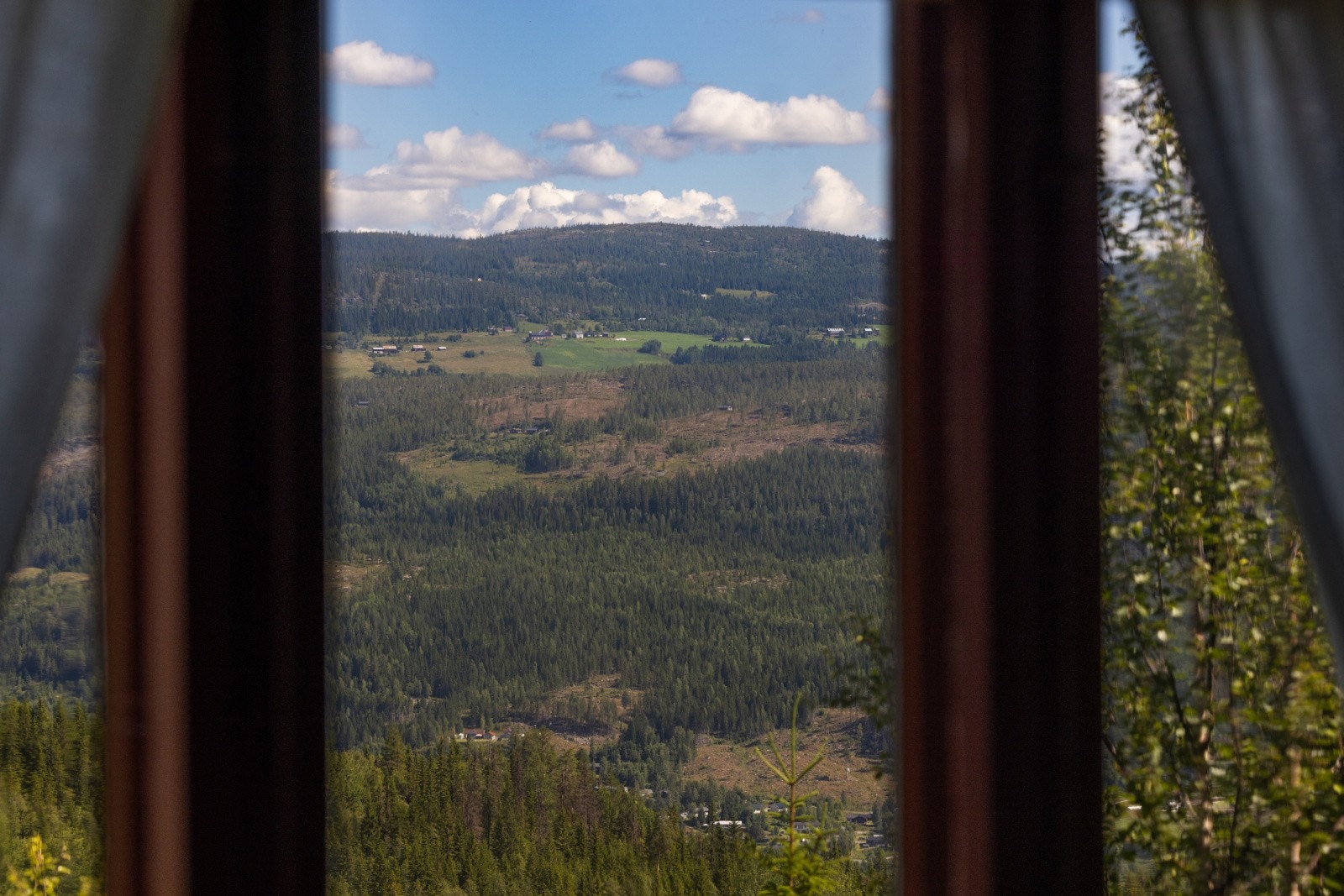 Utsikt fra vindu i stue Galleribilde
