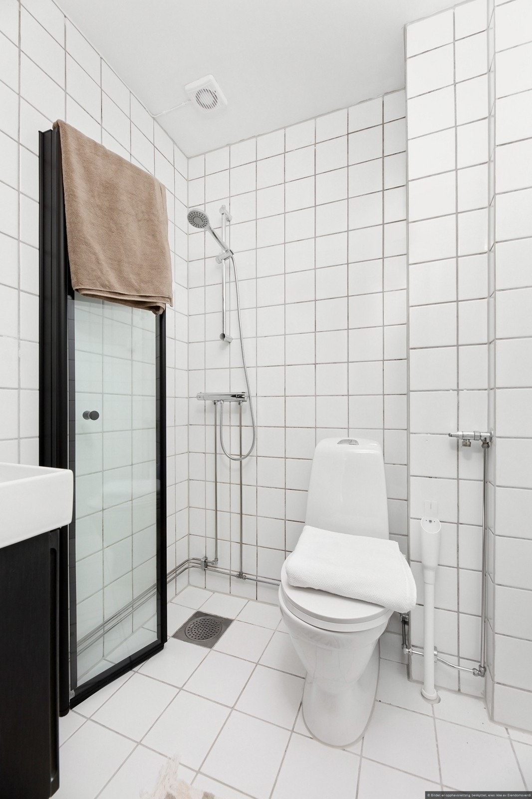 Delikat bad/WC med vaskemaskin Galleribilde