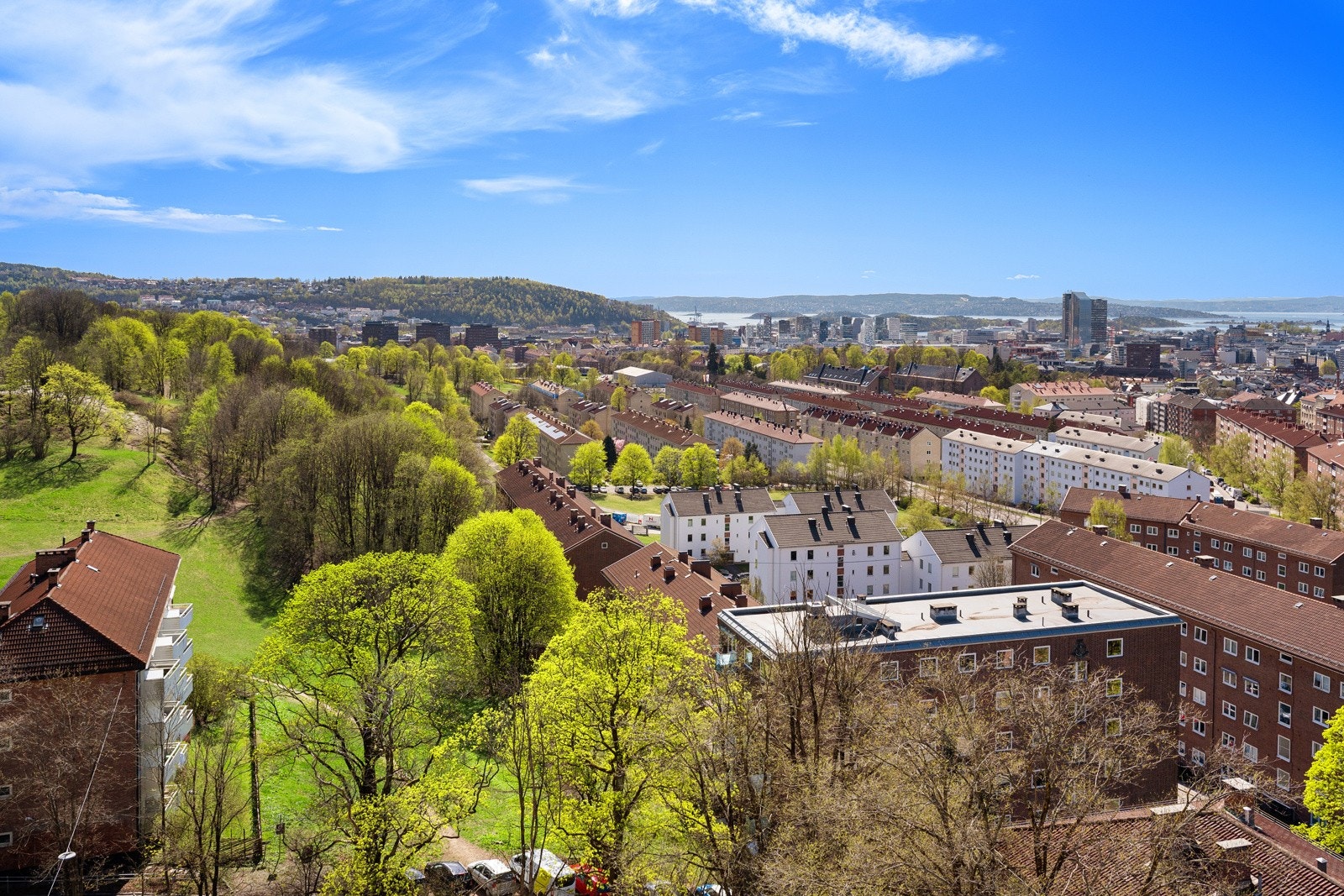 En nydelig utsikt som strekker seg over byen. Ola Narr og Tøyenparken ligger like nedenfor boligen. Galleribilde