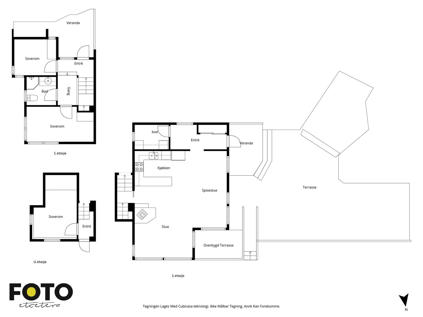 Spennende planløsning med alt på ett plan, i tillegg er det halv etasje ned til ekstra soverom. Galleribilde