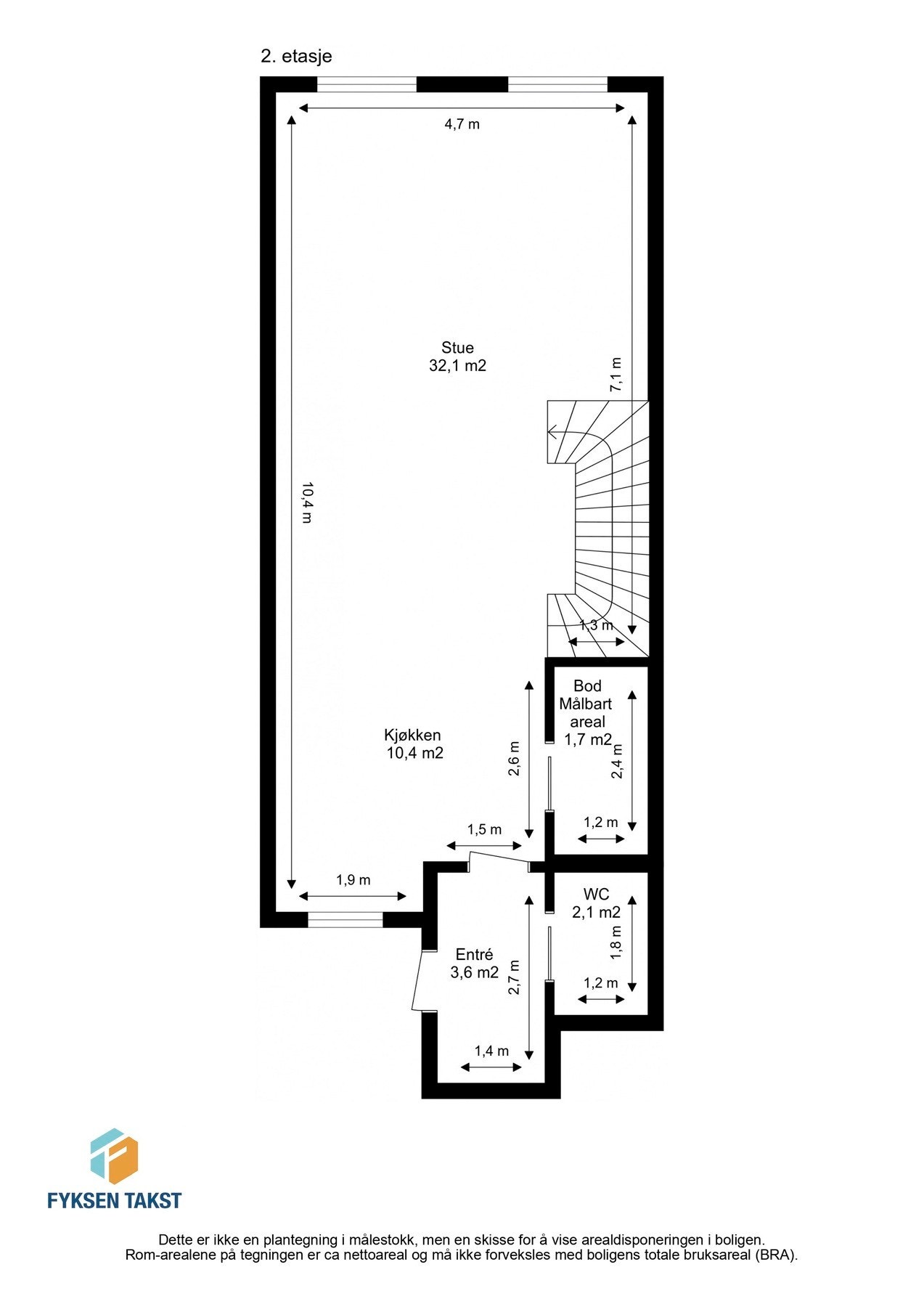 Planskisse 2. etasje. Galleribilde