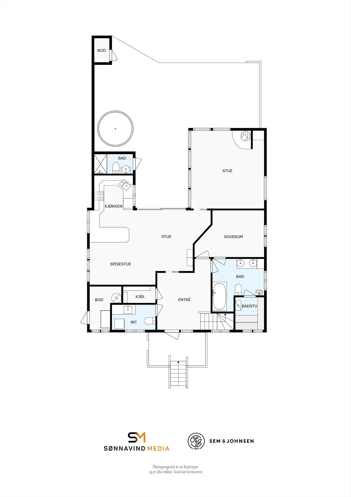 Plantegning 1.etg. Galleribilde