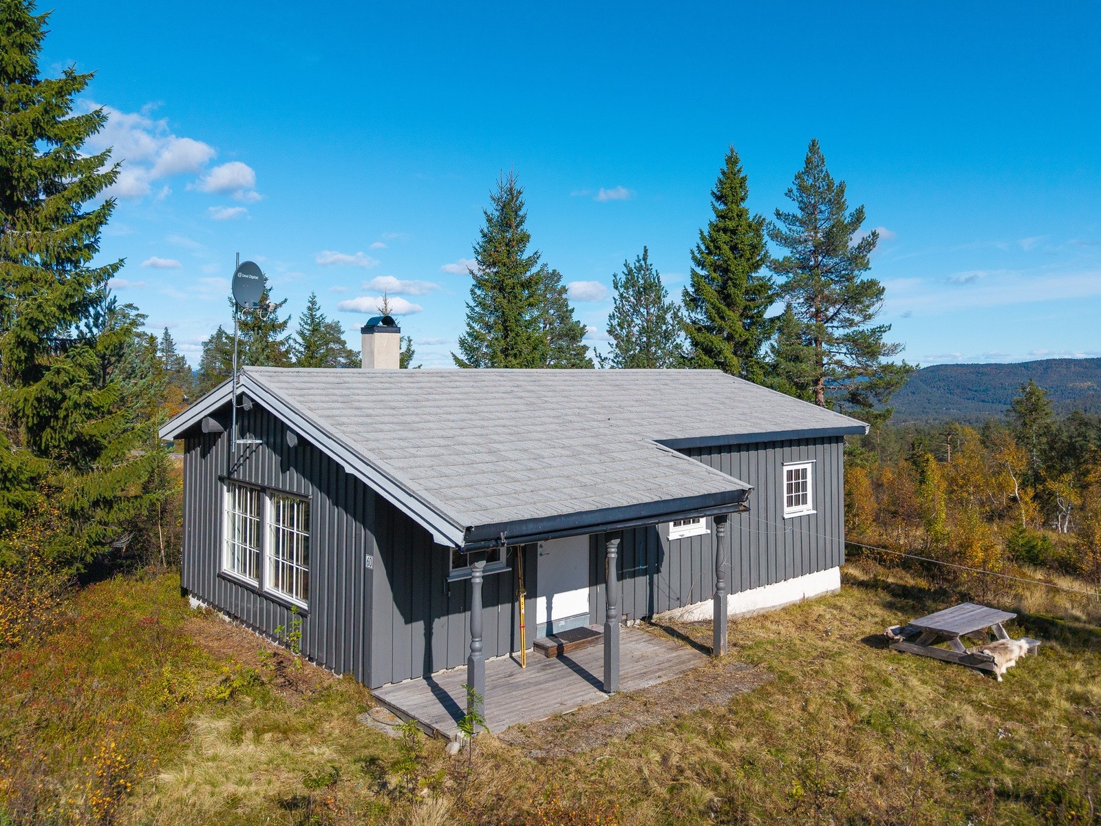 Meget god avstand mellom hyttene her Galleribilde