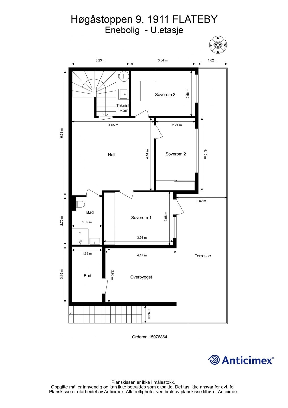Plantegning u.etg. Galleribilde