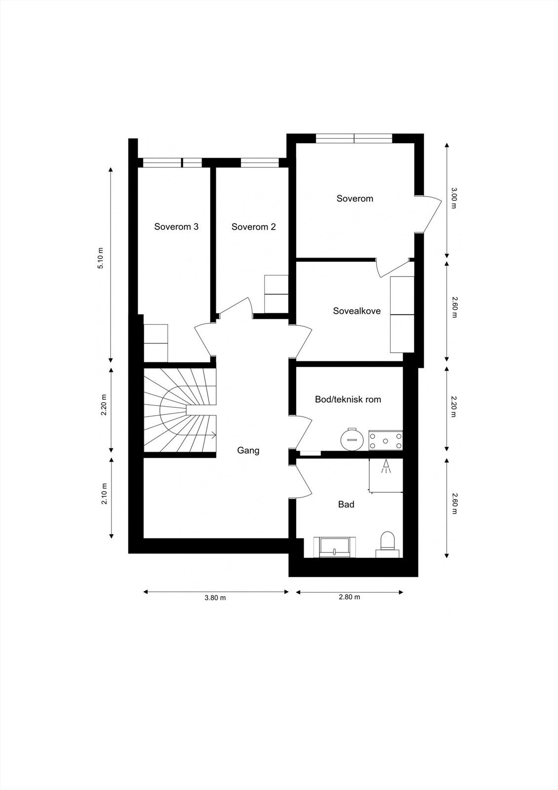 Plantegning underetasje Galleribilde