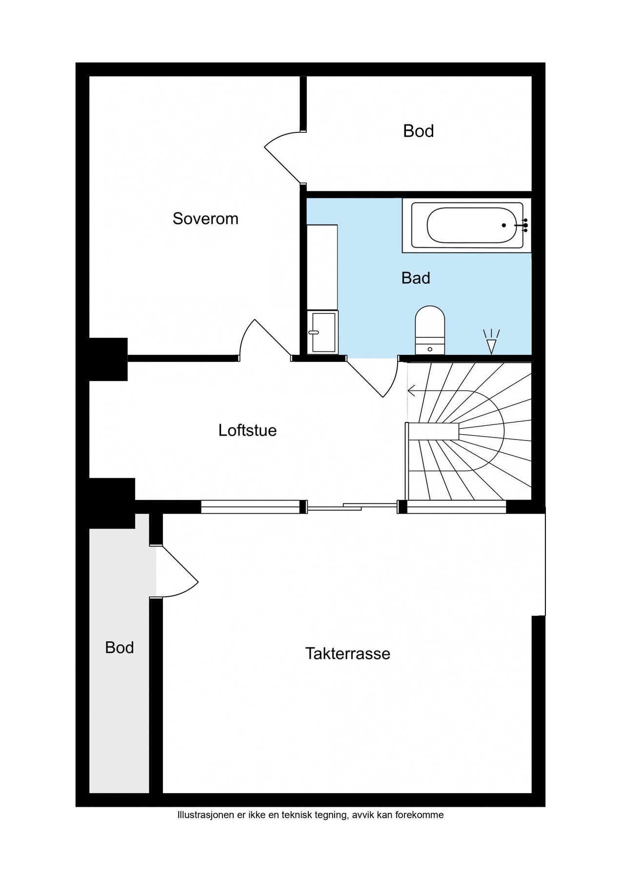Alternativ planløsning. Galleribilde