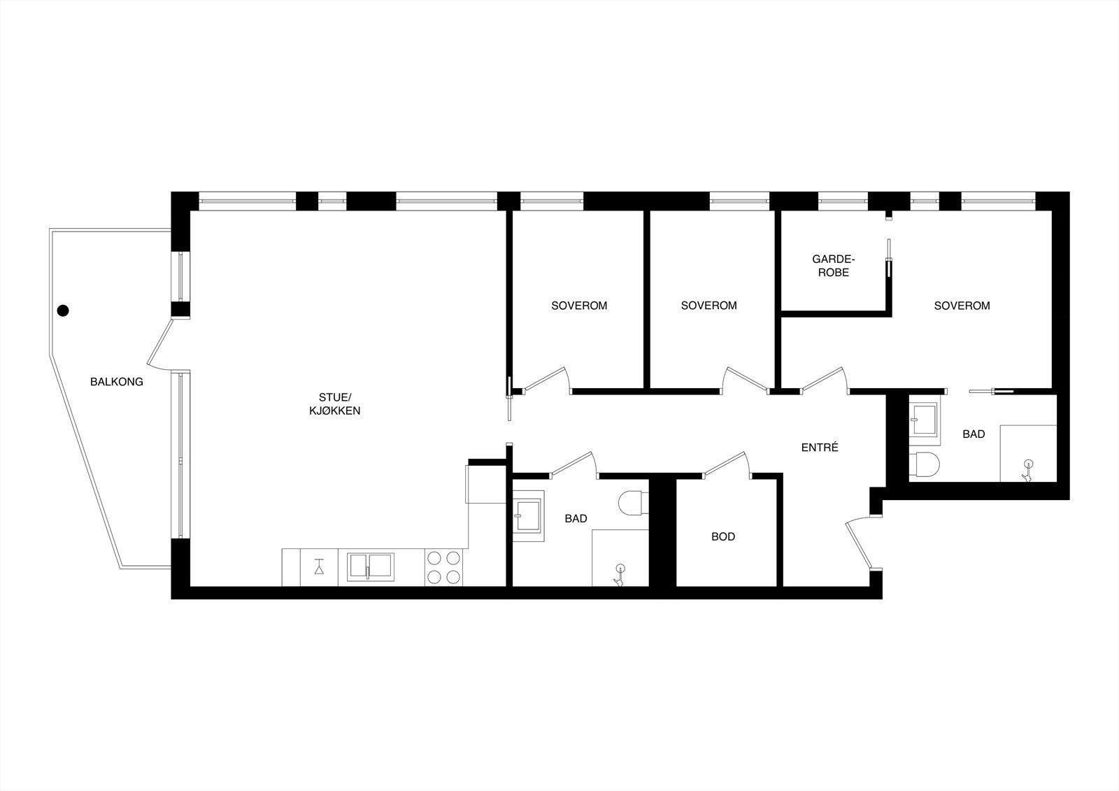Plantegning 2.etg. Galleribilde