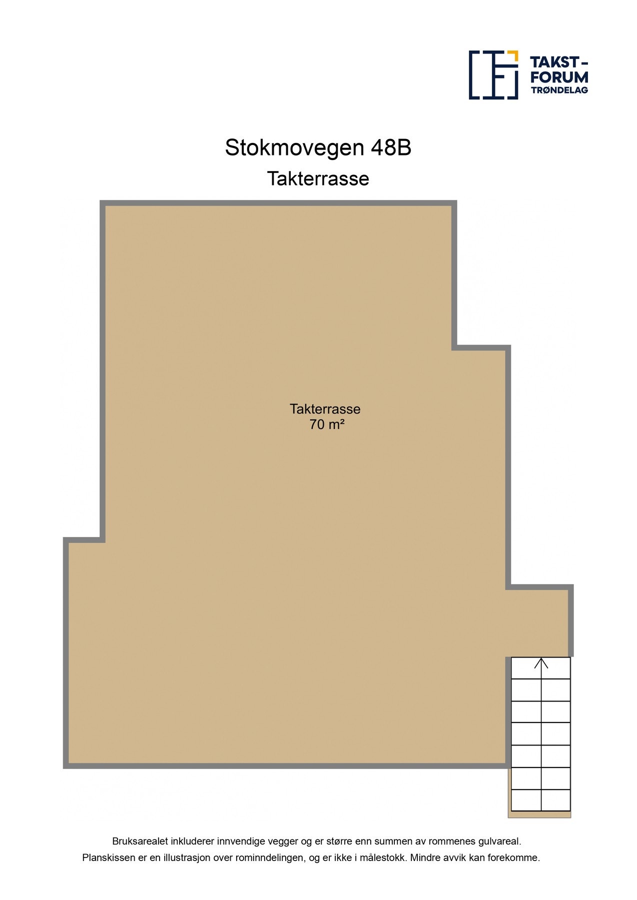 Takterrasse 70 kvm Galleribilde